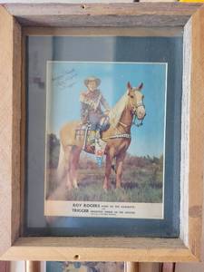 lot 102 image: Roy Rogers and Trigger Framed Western Movie Poster