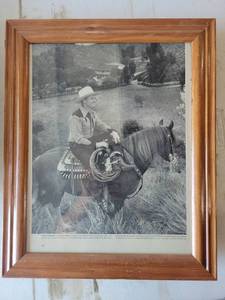 lot 105 image: Western Cowboy Photographs in Wood Frames