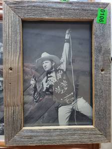 lot 106 image: Western Cowboy Movie Star Framed Black and White Photograph