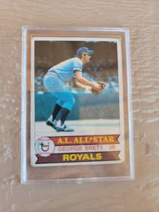 lot 111 image: 1979 Topps George Brett Baseball Card #330 Kansas City Royals