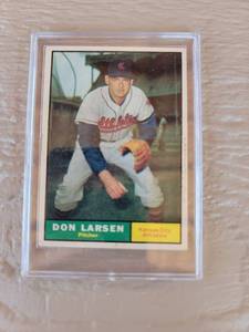 lot 115 image: 1961 Topps Don Larsen Baseball Card #177 Kansas City Athletics Pitcher