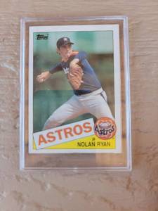 lot 117 image: 1985 Topps Nolan Ryan Baseball Card #700 Houston Astros
