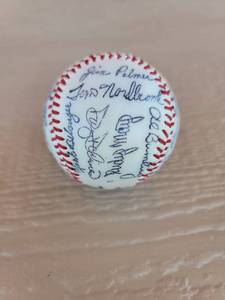 lot 134 image: Multi-Signed Baseball from 1976 Baltimore oilers with Multiple Autographs 1976