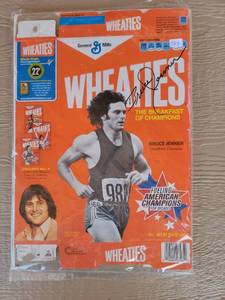 lot 152 image: Bruce Jenner Signed Wheaties Cereal Box Decathlon Champion