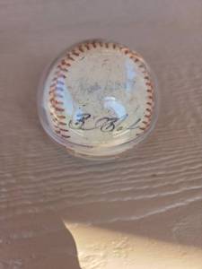 lot 154 image: Signed Baseball budd black
