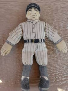 lot 155 image: 1979 Babe Ruth Baseball Player Cloth Doll