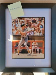 lot 162 image: Mark McGwire Signed Baseball Photo in Frame