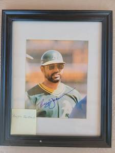 lot 165 image: Reggie Jackson Signed Oakland Athletics Baseball Photograph