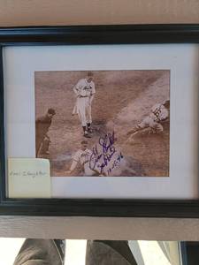 lot 166 image: Enos Slaughter Signed Baseball Photograph