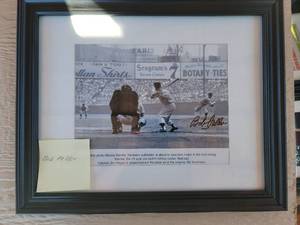 lot 173 image: Bob Feller Signed Baseball Photograph with Mickey Mantle