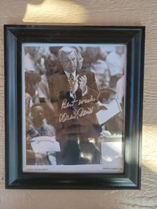 lot 181 image: Coach Dean Smith Signed North Carolina Basketball Photo
