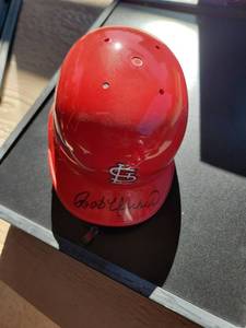 lot 189 image: Bob Uecker Signed St. Louis Cardinals Baseball Batting mini Helmet