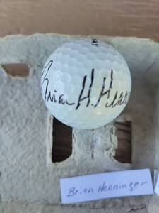 lot 198 image: Signed PGA Brian Henninger Golf Ball with Autograph