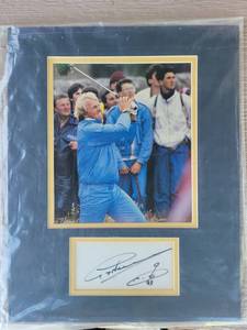 lot 211 image: Professional golfer Greg Norman Signed Golf Photo Display with Certificate