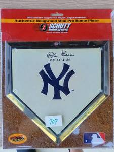 lot 224 image: Don Larsen Signed New York Yankees Mini Home Plate