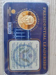 lot 237 image: John F. Kennedy 35th President Commemorative Medal in Protective Case