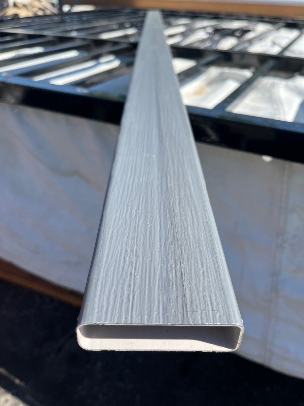 lot 196 image: Bundle of Three - 8 x 3 x 1 Vinyl Board - Wood Textured Design Lightweight Grey - Great for Privacy Panels - Professional Quality