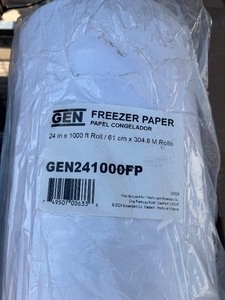 lot 156 image: GEN FREEZER PAPER 24 in x 1000 ft Roll
