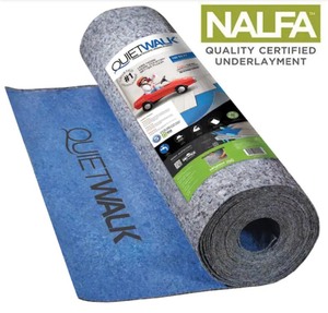 lot 59 image: QuietWalk 360 sq. ft. 6 ft. x 60 ft. x 3 mm Underlayment with Sound and Moisture Barrier for Laminate and Engineered Floors Retails $150