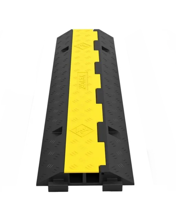 lot 78 image: VEVOR 2-Cable Rubber Electrical Wire Cover Cord Protector Ramp 11000 lbs - 3 x 6