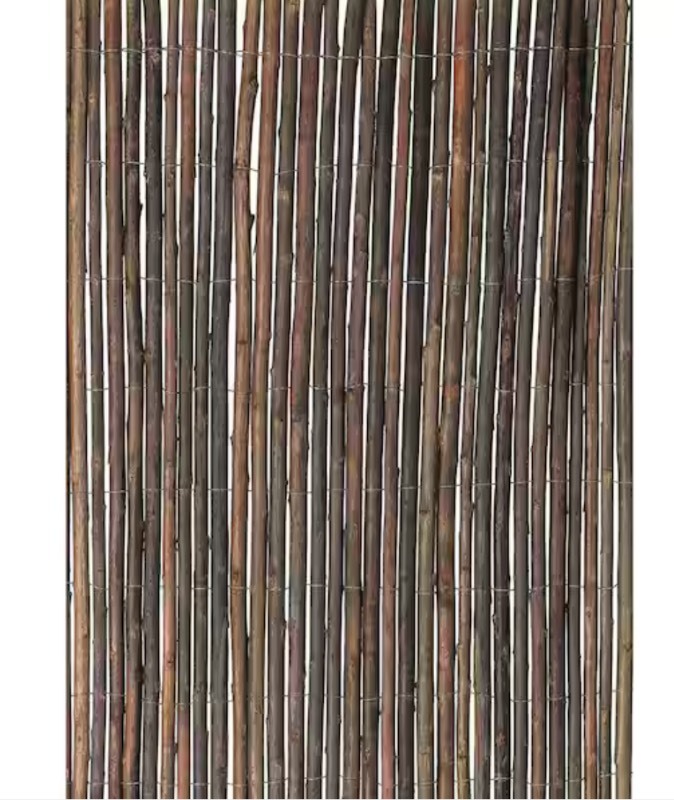 lot 64 image: 13 ft. L x 5 ft. H Decorative Garden Willow Wood Fencing - Lightweight - Retails $117