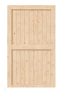 Spruce Burlywood Barn Door 36” x 84” H-Shape *Retails $200*