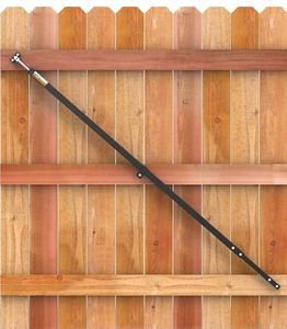 lot 11 image: 9 Telescopic Gate Brace - Wood Privacy Fence Anti Sag Gate Kit - Extends from 64 to 108 - Gate Hardware Kit - for Large Wooden Fence Gates, 1 Patented USA Made Brace, Black - no Gate Included