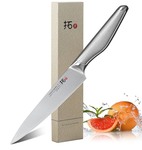 TURWHO Chef Utility Knife 6 inch Ultra Sharp Food Knife with Ergonomic Hollow Handle German Stainless Steel Small Kitchen Knife for Cooking Chopping