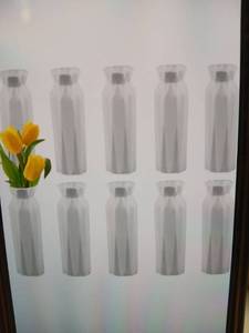 lot 22769 image: Composite Plastic Flower Vases 8in White 10pk - Retail $0