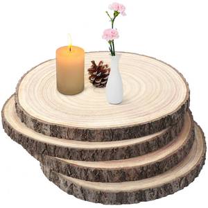 lot 22771 image: Large Wood Slices 4 Pcs 12-14 Inches Wood Rounds Natural Wood Slices for CenterpiecesDisplayCraftsPaintingTable DecorWood BurningDIY ProjectsChristmas Ornaments - Retail $36