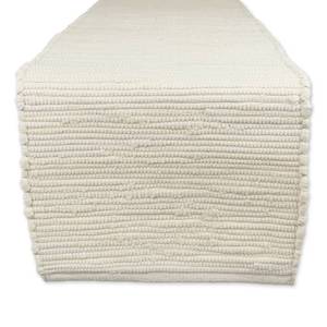 lot 22773 image: DII Handmade Chindi Tabletop, Reversible and Machine Washable, Table Runner, 14x72, Natural - Retail $14