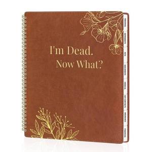 lot 30248 image: SUNEE End of Life Planner - Im Dead Now What Planner, Large Print Spiral-Bound Estate Organizer with Tabs for Seniors & Family. Covers Final Wishes, Passwords & Funeral Planning.A5 (6.4x8.5), Blue