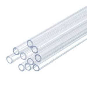 lot 30252 image: uxcell 10 Pcs Clear Plastic Rigid Tubing 2mm ID x 3mm OD, 0.5 Meters Length Round Polycarbonate Tubing for Aquarium Water Pipe, Water Cooling System, Plumbing - Retail $14
