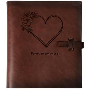 lot 30254 image: Photo Album 4x6 200 Photos, Genuine Leather Albums Page Refillable with 30 Pieces Writing Paper, Best Gift for Travel Wedding Kids Graduation Baby Picture Album Scrapbook - Retail $27
