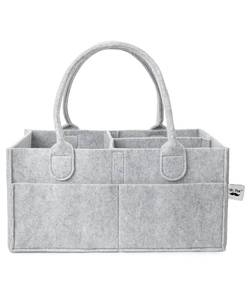 lot 30263 image: Mr. Pen- Baby Diaper Caddy Organizer, Gray, Medium, Nursery Storage Bin and Car Organizer for Diapers and Baby Wipes - Retail $12