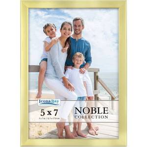 lot 30271 image: Icona Bay 5x7 Gold Picture Frame, Modern Professional Frame, Noble Collection - Retail $5