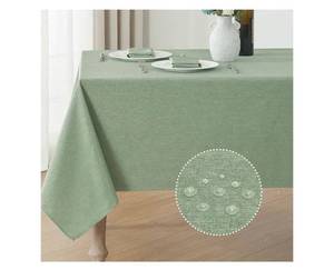 lot 30272 image: Veblandy Fabric Tablecloth Green Oblong - Retail $15