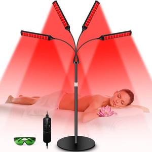 lot 30273 image: Viconor Red Light Therapy Lamp,4 Head Infrared Light Therapy for Body Device with Adjustable Stand-660nm Red Light��850nm Near Infrared Light Therapy Device for Face,Body,Pain,Skin at Home - Retail $56