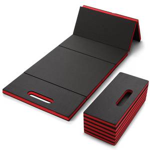 lot 33064 image: Sevenjungle Foldable EVA Utility Mat with Handle, Heavy Duty Mechanic Mat for Kneeling, Workouts, Garages, Gardening, Camping, Picnics, Outdoor Adventures and Home Gyms, Red - Retail $30