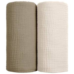lot 33067 image: lulumoon Muslin Swaddle Blanket Baby - Cotton Swaddling Blanket Soft Baby Receiving Blankets Neutral 2Pack(Olive) - Retail $18