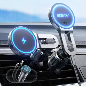 lot 33070 image: LISEN for Qi2.2 25W MagSafe Car Mount Charger, Stable & Fast Charging Magnetic Wireless Car Charger, Car Phone Holder Charger Car Accessories Fits iPhone 17 Pro Max Air 16151413 Galaxy S26 Ultra - Retail $33