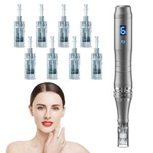 lot 33094 image: DermaStamp System 0.25mm, Microneedling Stamp Pen, Derma Stamp Pen, Derma Roller Alternative, Microneedle Micro Needle Skin Care for Men Women - Retail $117