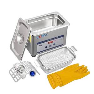 lot 33136 image: CXRCY 0.8L Ultrasonic Jewelry Cleaner Professional Cleaner Machine for Jewelry Eyeglasses Dental Instruments Rings Diamond Parts Circuit Board Watch - Retail $51
