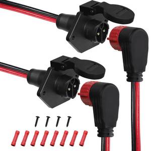 lot 33137 image: Trolling Motor Plug for Minn Kota 12V24V36V48V 2-Wire 8 Gauge 50A Trolling Motor Plug Receptacle for Marine Boat Down Rigger Fishing Reel,Male & Female Watertight Quick Connect - Retail $50