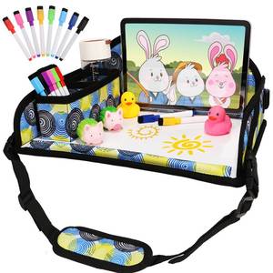 lot 33172 image: DxTing Kids Travel Tray for Airplane - Toddler Car Seat Table Tray, Road Trip Essentials for Boys & Girls, Carseat Lap Desk for Kids Road Trip Activities, Magic Circle - Retail $19