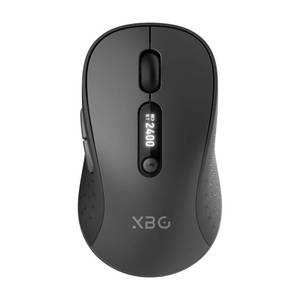 lot 33187 image: XBG B15pro Wireless Bluetooth Mouse, Bluetooth 5.04.0 & 2.4G Tri-Mode, Type-C Rechargeable with LED Screen Display, Ergonomic Silent Click for LaptopPCTablet, Multi-Device & Office Use - Retail $23