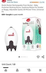 lot 33194 image: Rechargeable Baby Stroller Rocker Device - Retail $25
