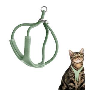 lot 33562 image: BuddyArmor Escape Proof Y Shape Cat Harness Anti-Choke Adjustable Soft Comfortable Padded Cat Vest Harness Anti Escape Cat Rope Harness for Kitten Small Medium Large Cats (Olive, M) - Retail $22