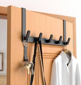 lot 33584 image: CHAUNCEY HOME Over The Door Hooks Hanger, Heavy Duty Rack for Winter Coat, Fits 1 34 Doors, L7U - Bathroom Accessories and Towel Organizer Holder - Black - Retail $10
