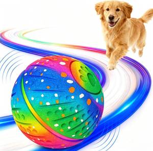 lot 33606 image: Sankell Smart Interactive Dog Toy Ball - Light Up Bouncing Automatic Rolling Toy, E-TPU, 3 Play Modes, Keep Small Medium Dogs Busy and Entertained(Multicolor)